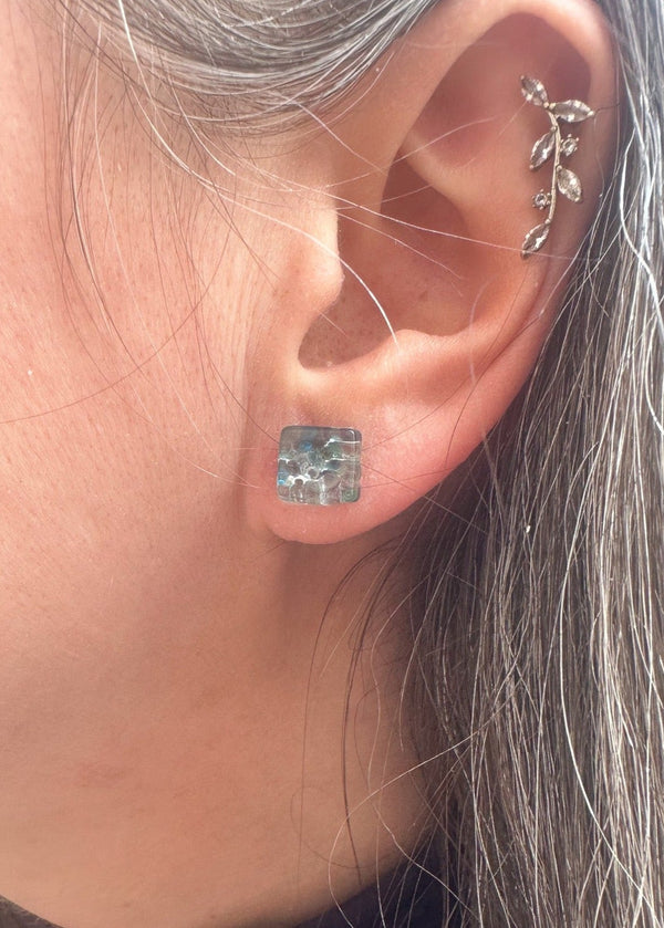 Glass Stud Earrings