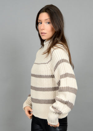 Hifza Long Raglan Sleeve Mock Neck Pullover
