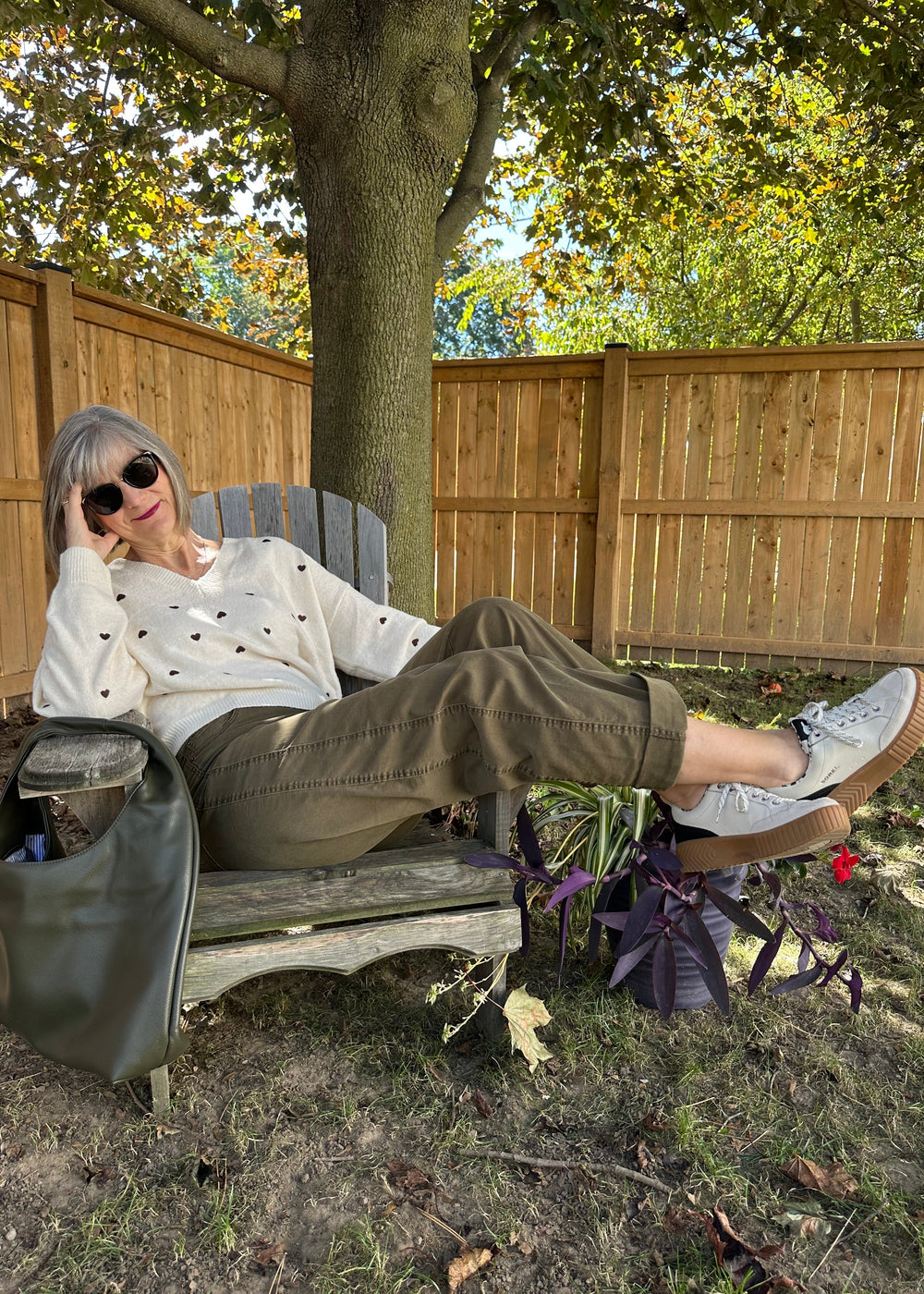 Barni Stretch Twill Barrel Pant | Olive