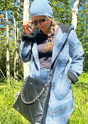 Hooded Shacket | Denim Blue