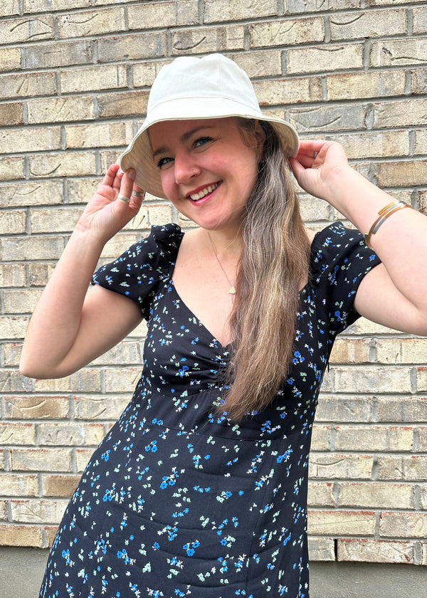 Black Floral Dania Dress