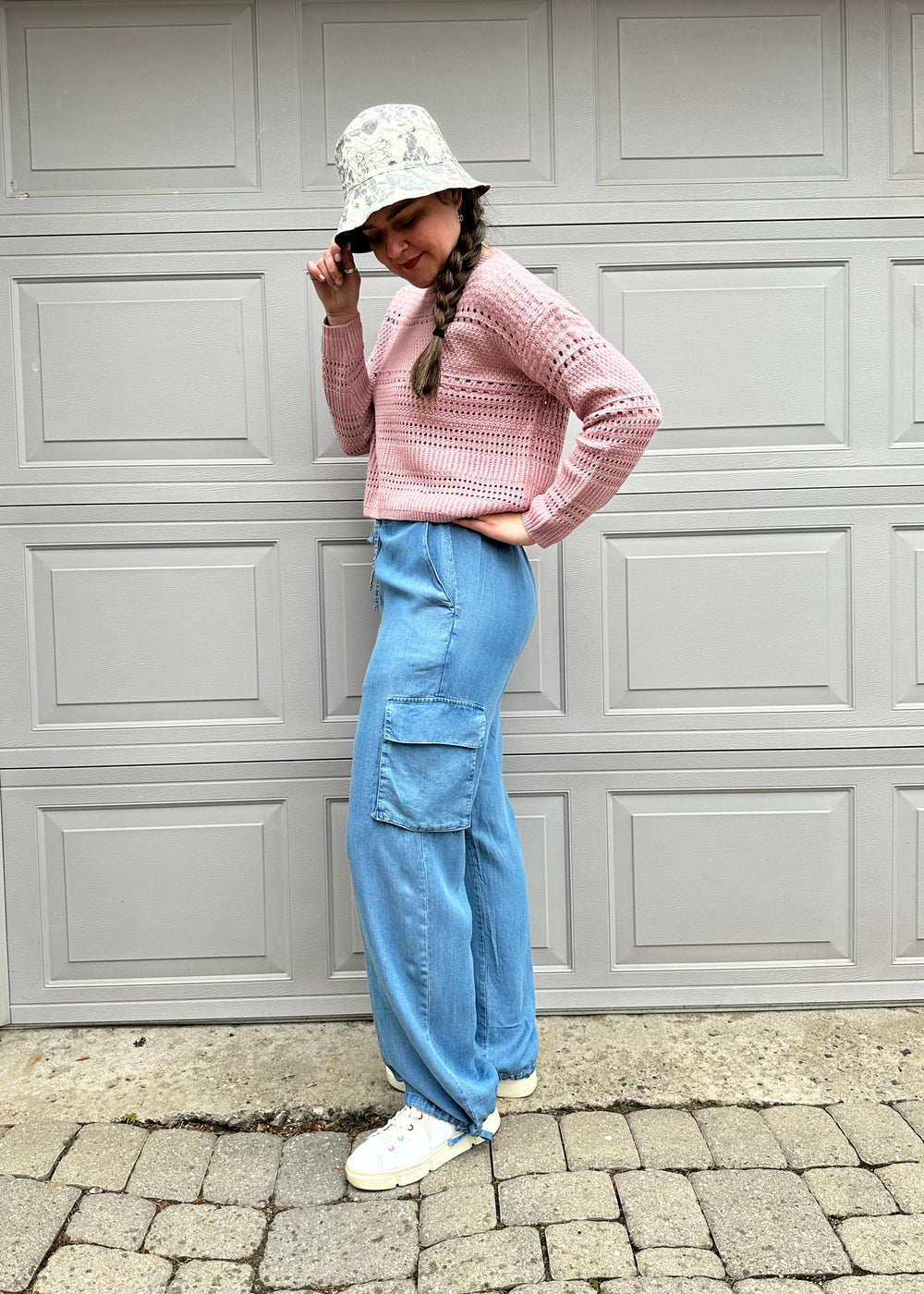 Denim cargo pant