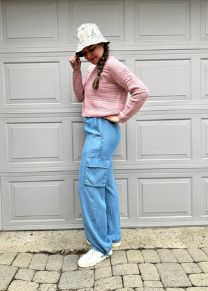 Denim cargo pant