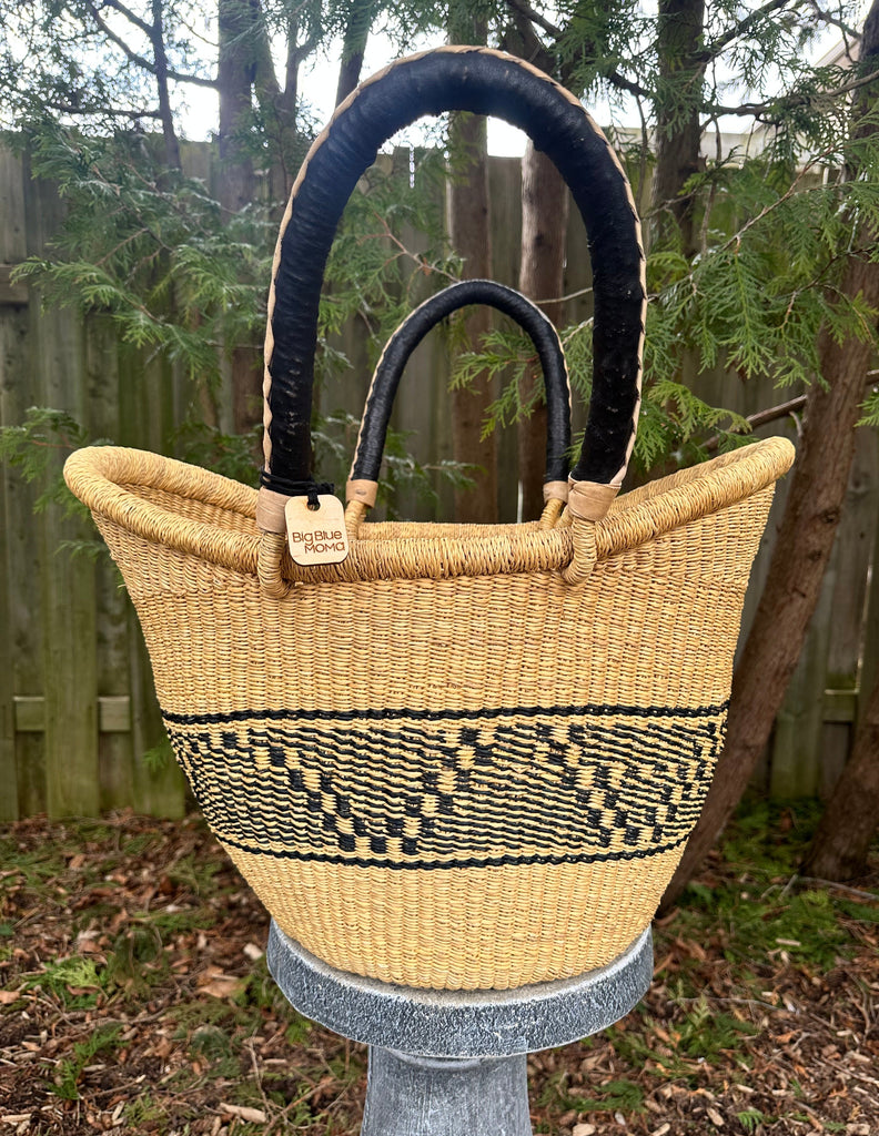 Black and Tan African Basket bag