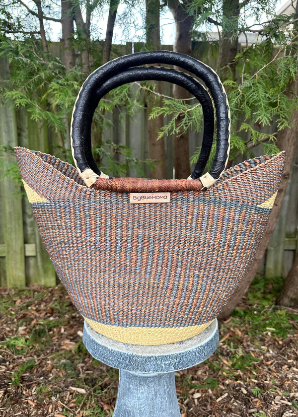 Brown Large African Basket bag
