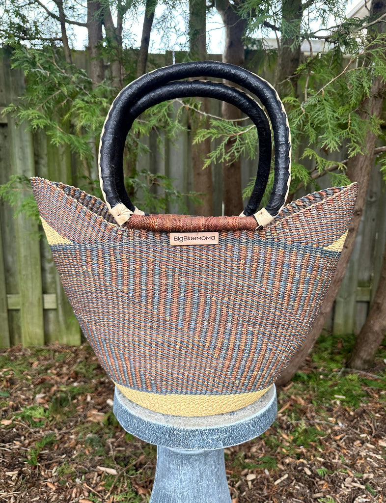 Brown Large African Basket bag