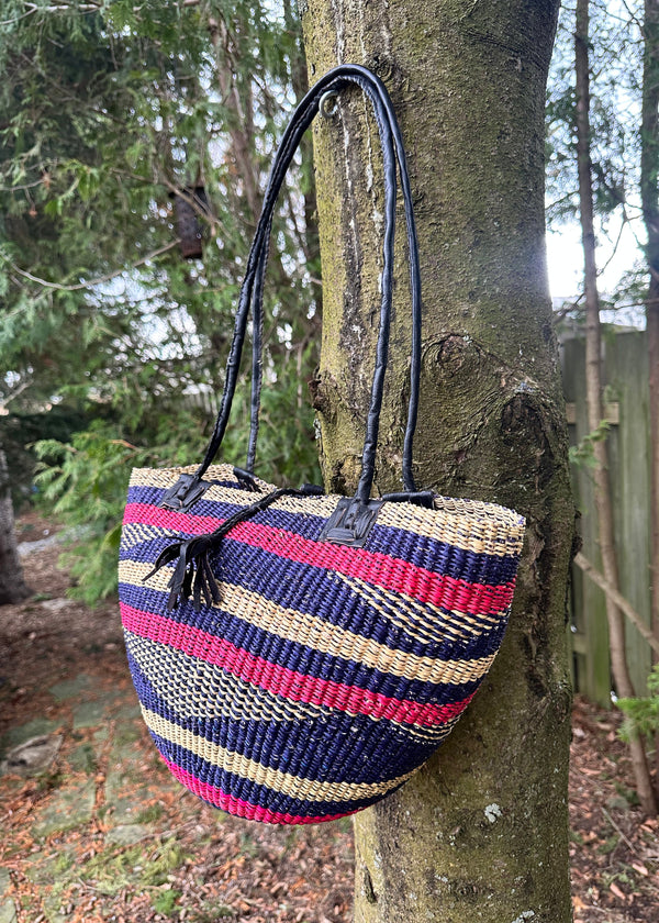 Purple African Basket bag