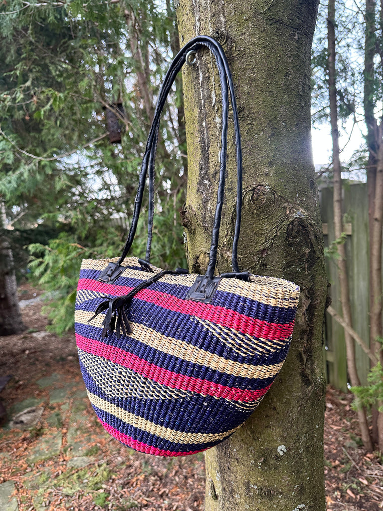 Purple African Basket bag