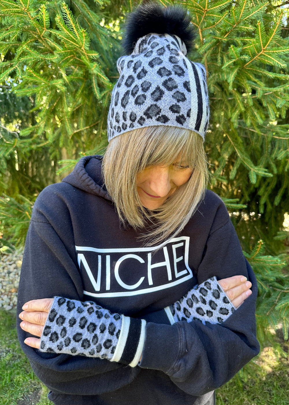 Grey Leopard Toque