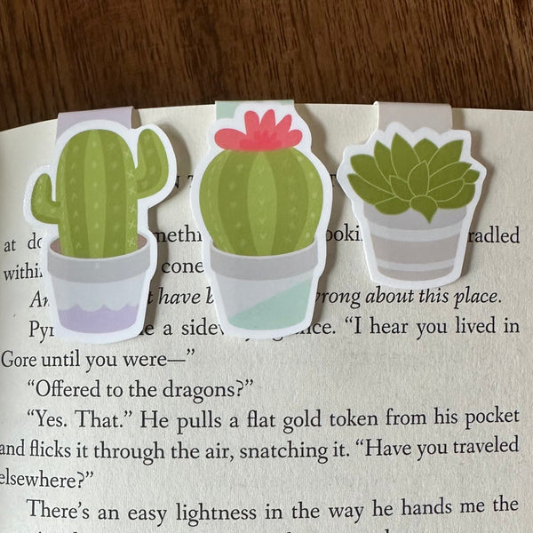 Cactus Magnetic Bookmarks (Mini 3 Pack)