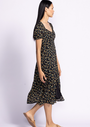 Lala Dress | Black with Lemons