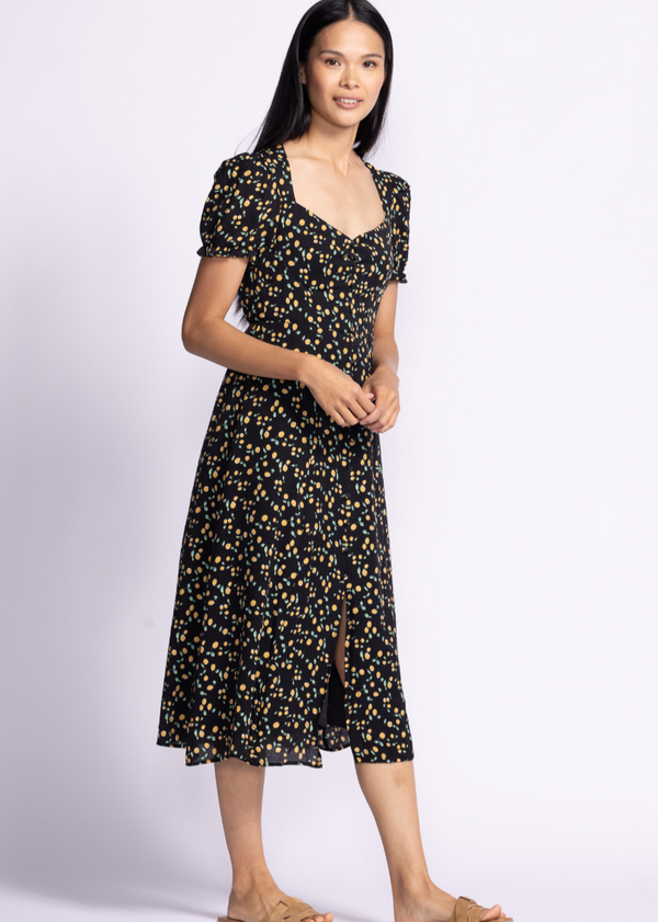 Lala Dress | Black with Lemons