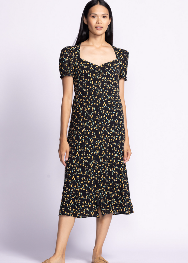 Lala Dress | Black with Lemons