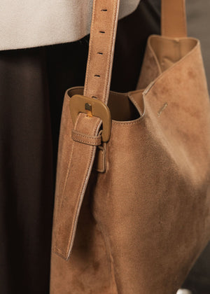 Peyton Shoulder Bag | Suede Honey