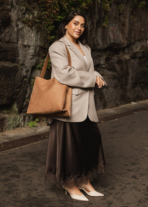Peyton Shoulder Bag | Suede Honey
