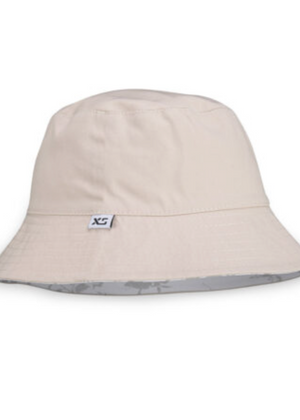 Ivory Floral Reversible Bucket Hat