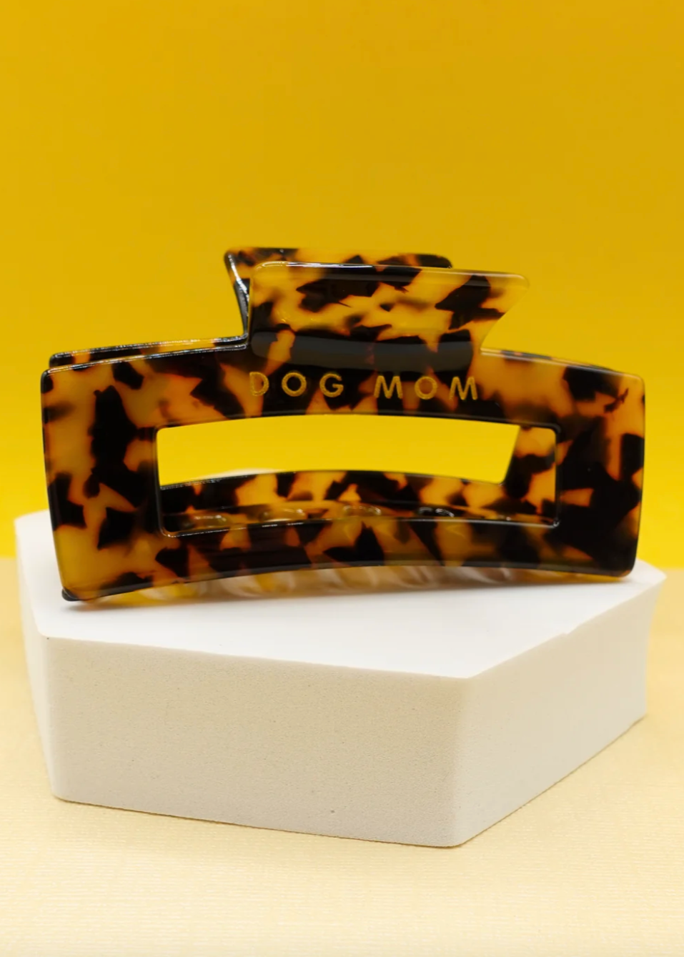 Dog Mom Cellulose Acetate Hair Claw Clip