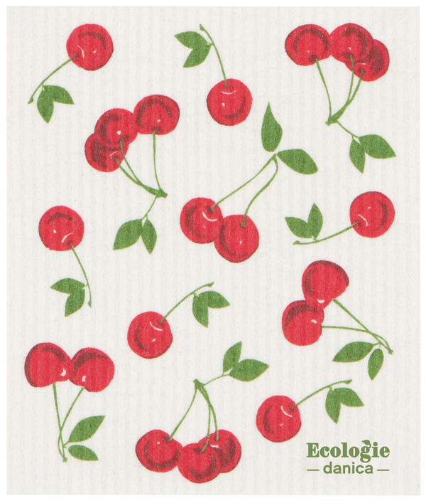 Cherry Swedish Sponge Cloth