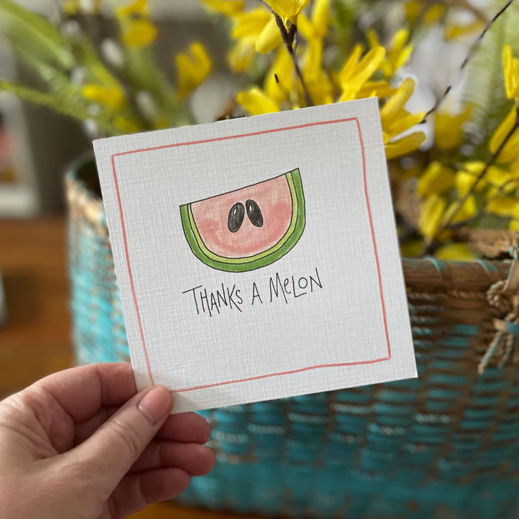 Thanks a melon greeting cards