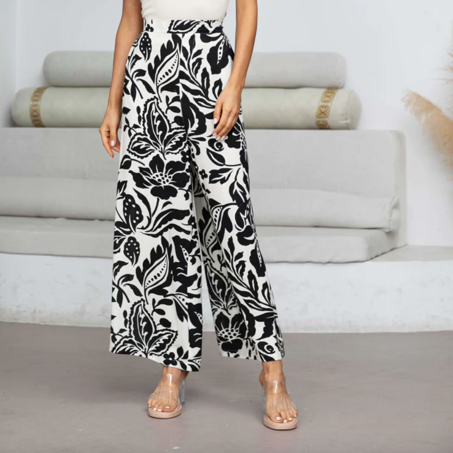 Black and White linen pants