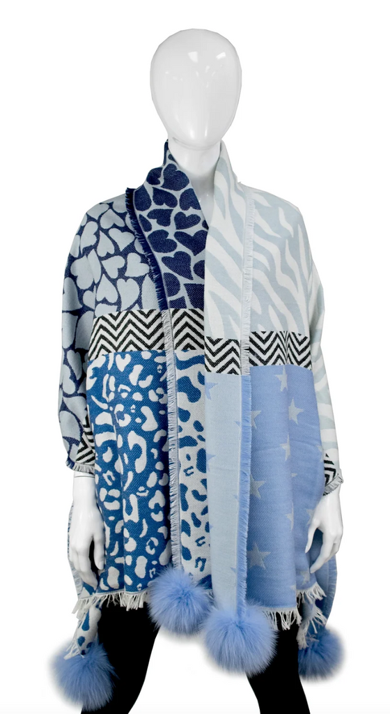 Blue Heart Scarf