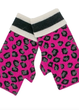 Fuchsia Leopard Gloves