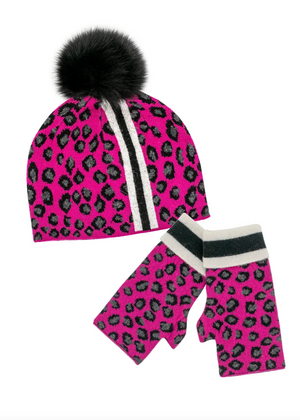 Fuchsia Leopard Gloves