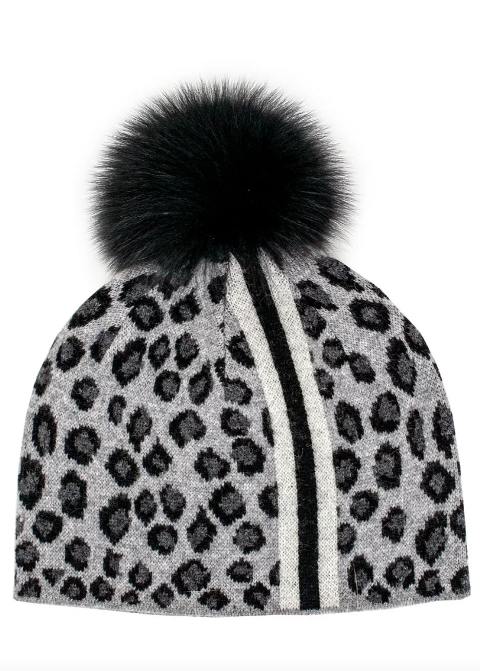 Grey Leopard Toque