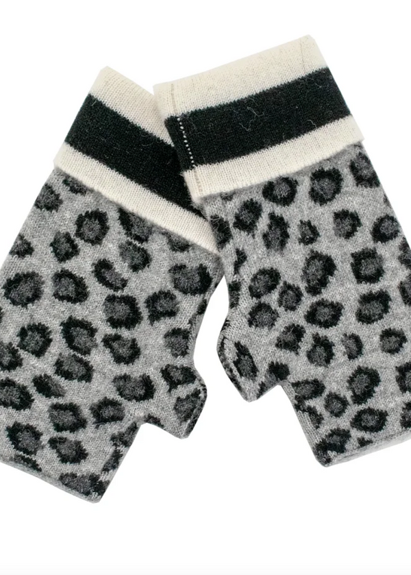Grey Leopard Gloves