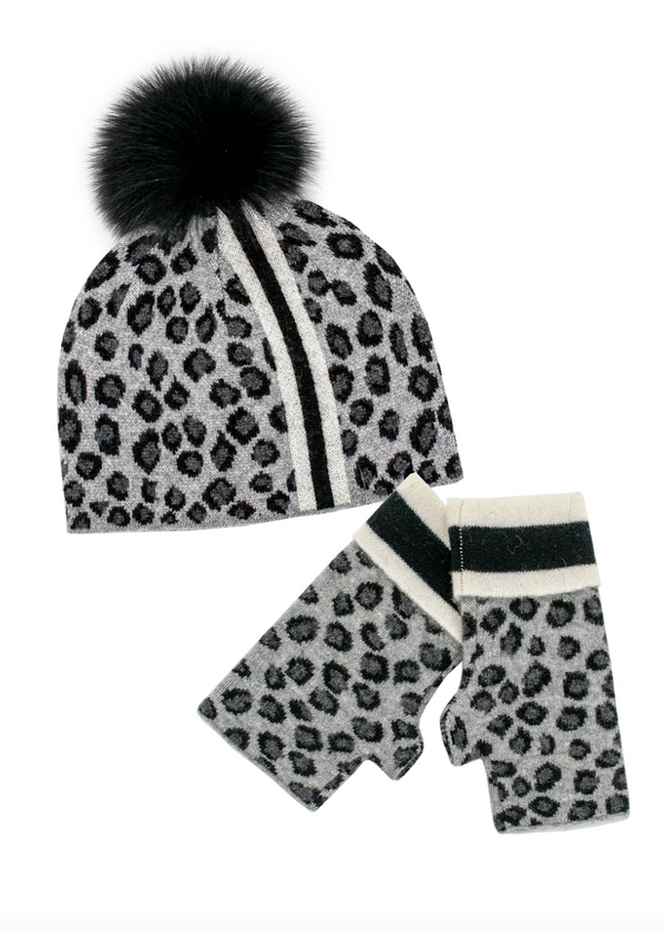Grey Leopard Gloves