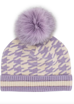 Lilac Houndstooth Toque