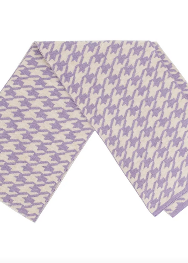 Lilac Houndstooth Scarf