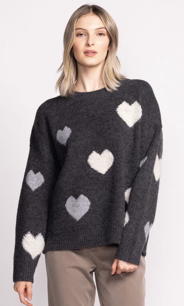 Grey Heart Sweater