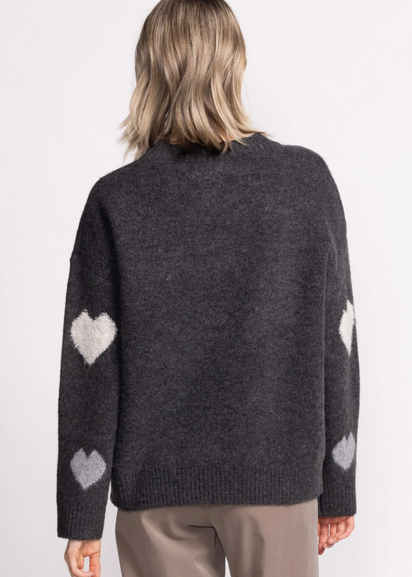 Heart Sweater - Dark Grey