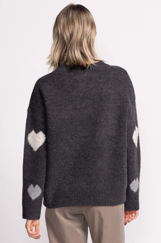 Heart Sweater - Dark Grey