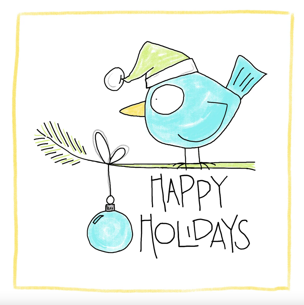 Happy Holidays Bird