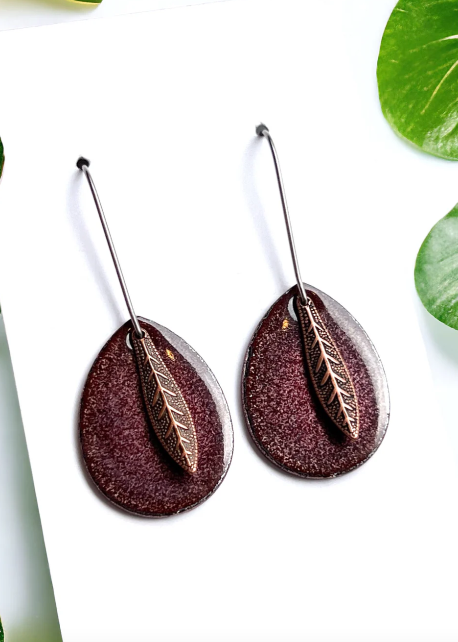 Leaf Teardrop Earrings