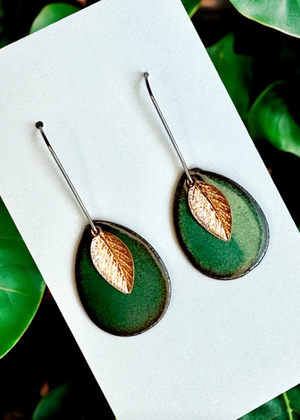 Leaf Teardrop Earrings