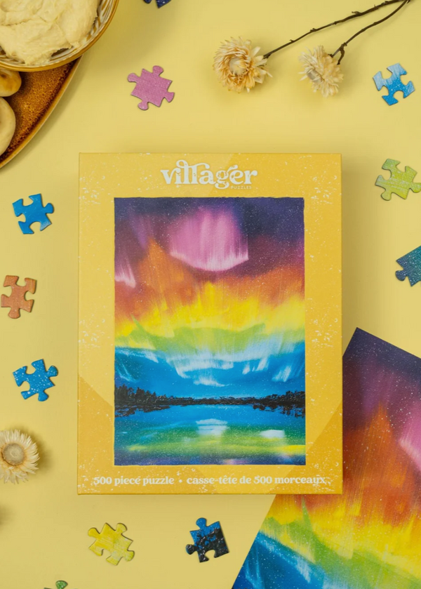 Rainbow Northern Lights 500-Piece Puzzle