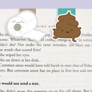 Poop & Toilet Paper Magnetic Bookmarks (Mini 2 Pack)