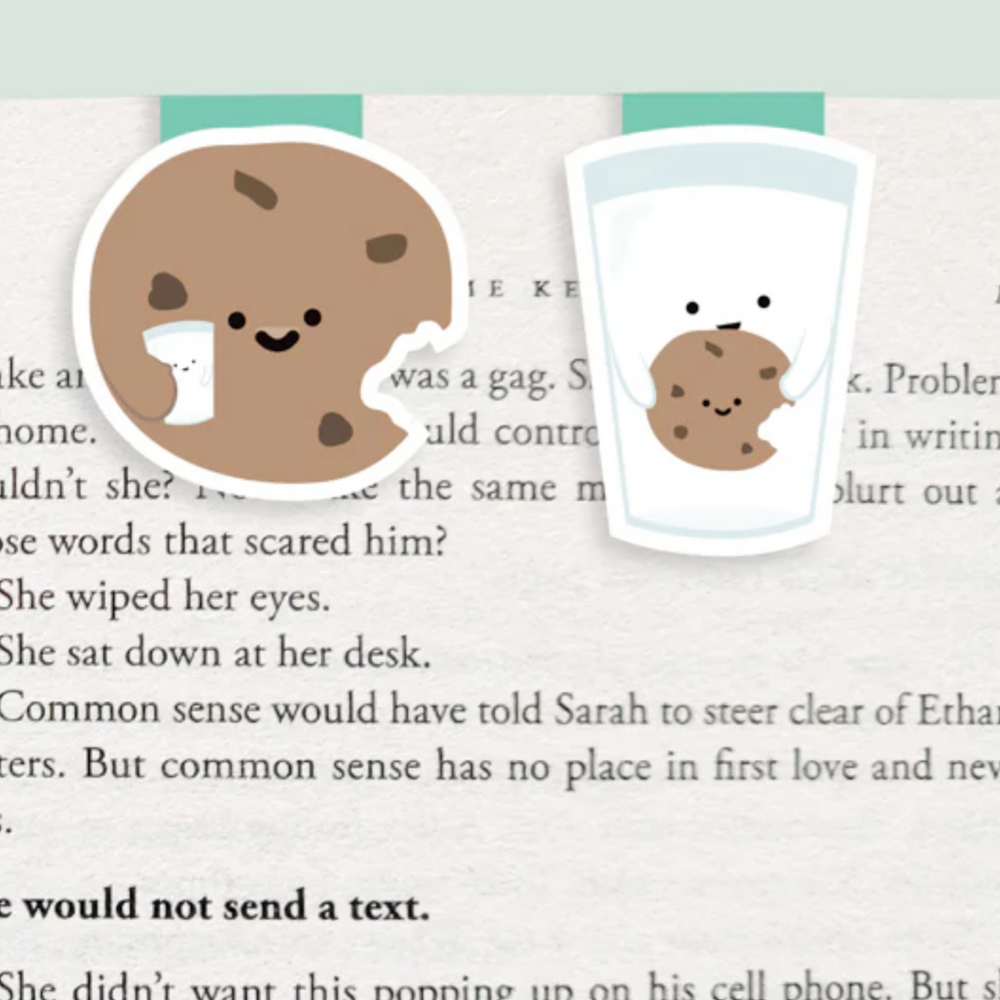 Cookies & Milk Magnetic Bookmarks (Mini 2 Pack)