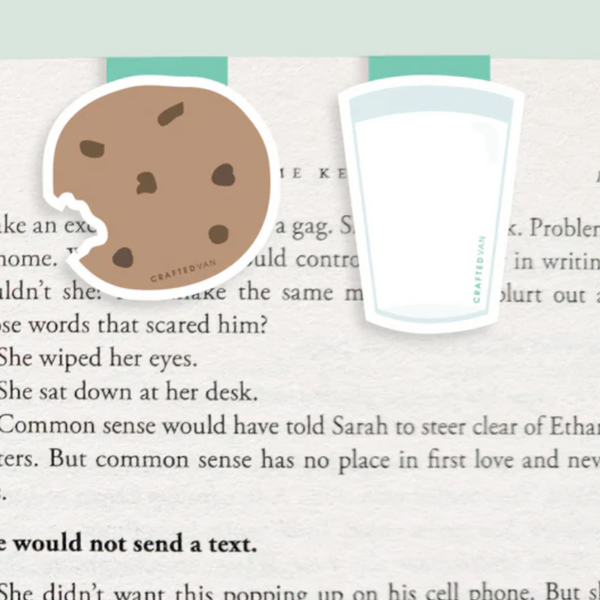 Cookies & Milk Magnetic Bookmarks (Mini 2 Pack)