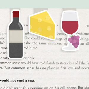 Wine & Cheese Magnetic Bookmarks (Mini 3 Pack)