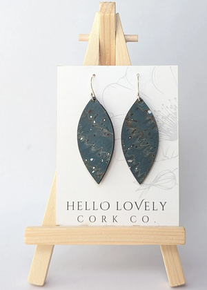 Small Leaf Cork Earrings
