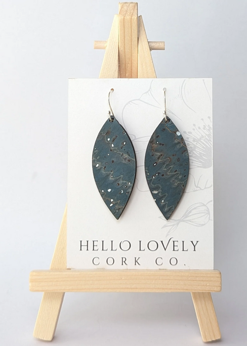 Small Leaf Cork Earrings