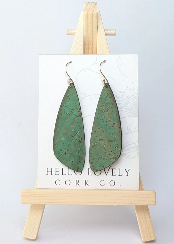 Small Wing Cork Earrings