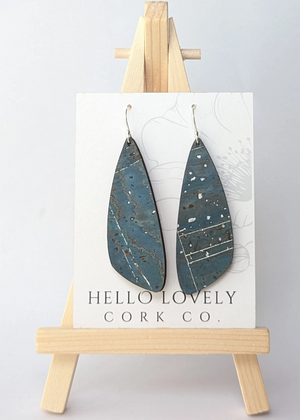 Small Wing Cork Earrings