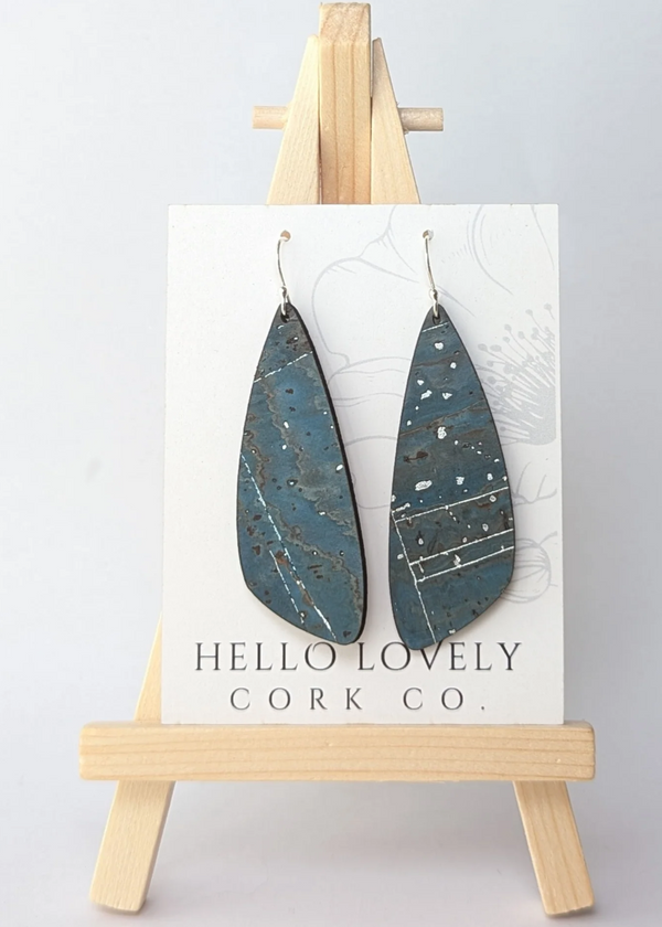 Small Wing Cork Earrings