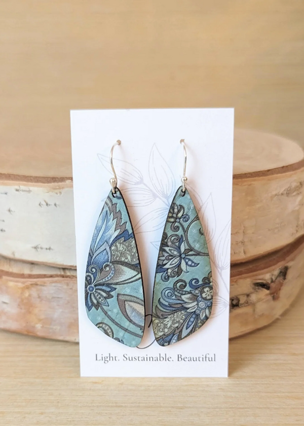 Small Wing Cork Earrings