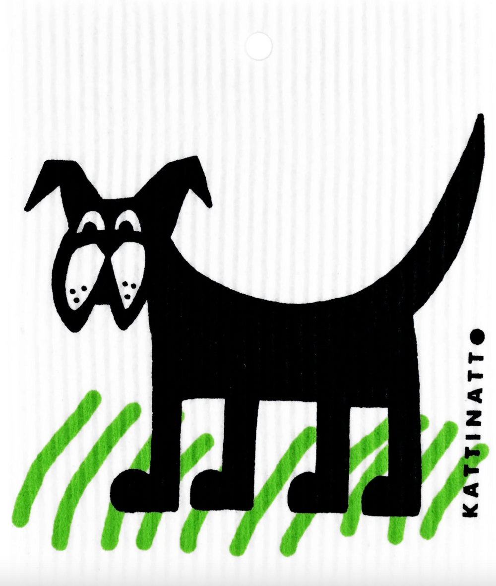 Dog in Grass Sponge Cloth
